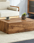 Modern Wood Rectangular Coffee Table - From Where - 