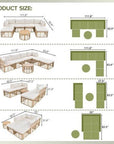 ModernLuxe Rattan Sectional Sofa Set - From Where - 