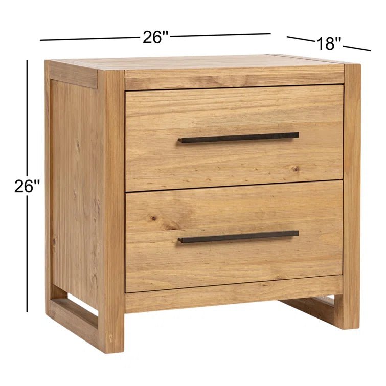 Modica 26" Solid Wood Nightstand - From Where - 