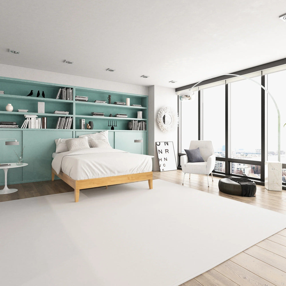 Moiz Deluxe Wood Platform Bed Frame - From Where Finds - 