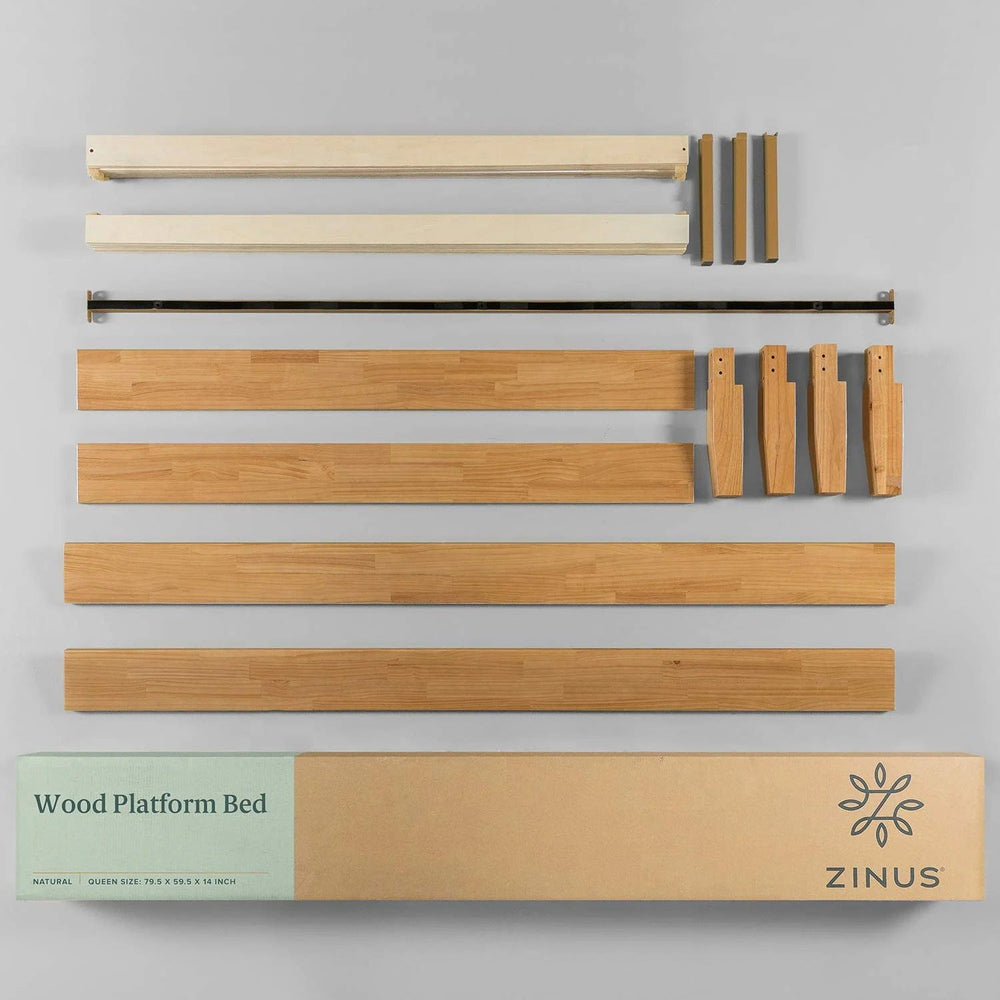 Moiz Deluxe Wood Platform Bed Frame - From Where Finds - 