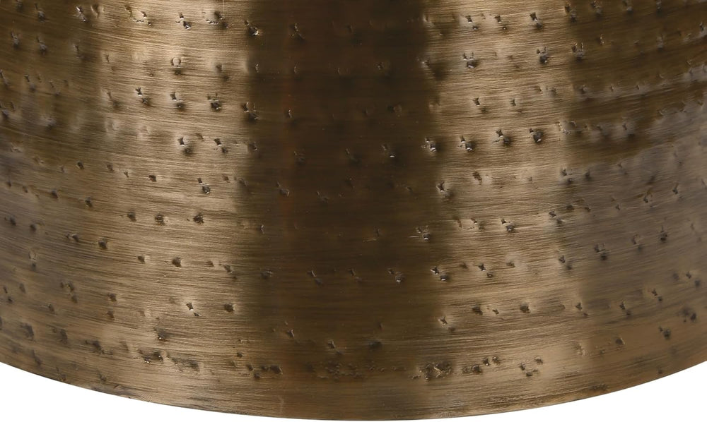 Monarch Specialties Accent Table - 22" H/Copper Iron Metal Drum End - From Where - 