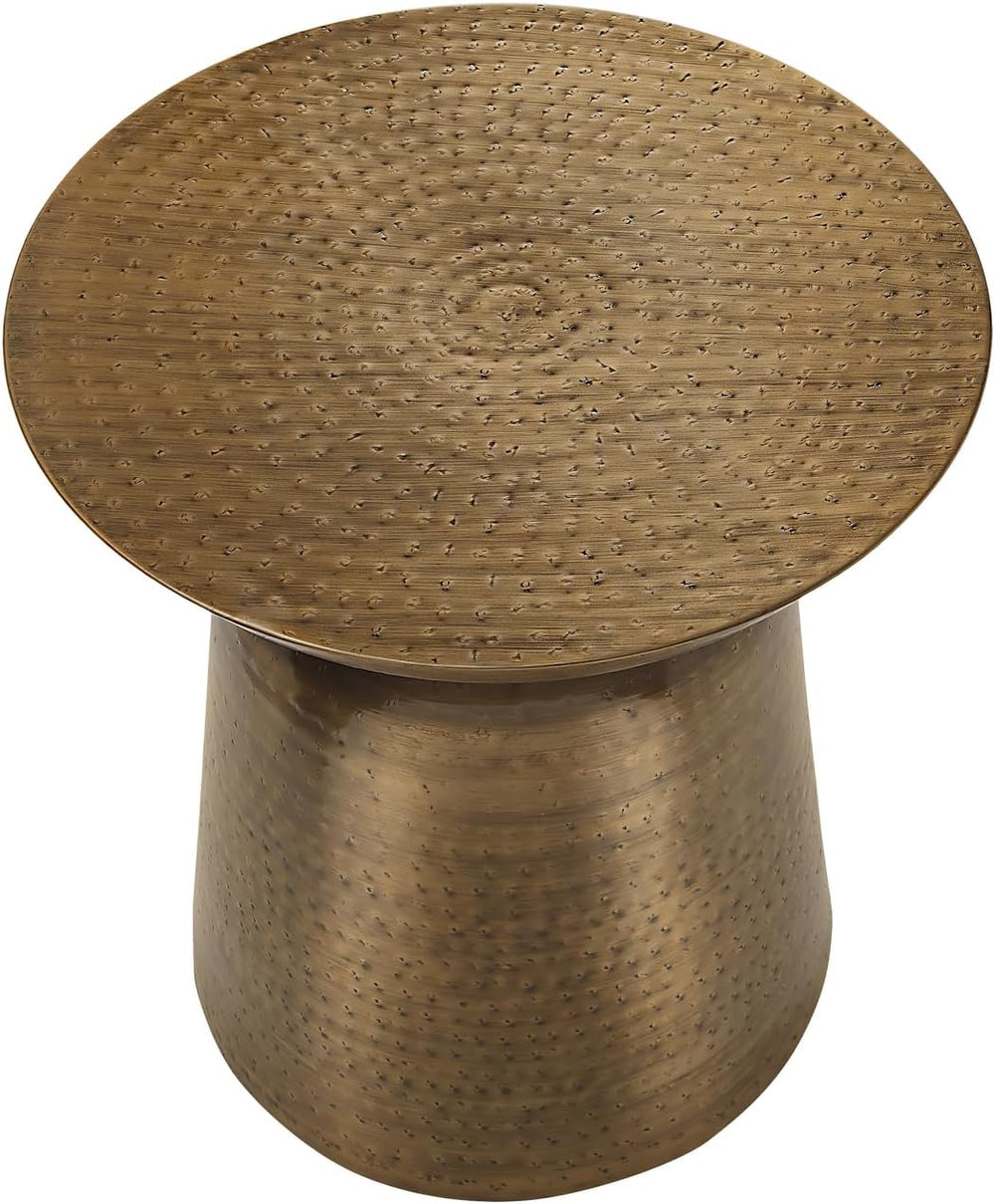 Monarch Specialties Accent Table - 22" H/Copper Iron Metal Drum End - From Where - 