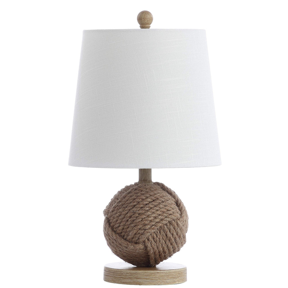 Monkey Fist 18" Rope Ball Table Lamp - From Where - 