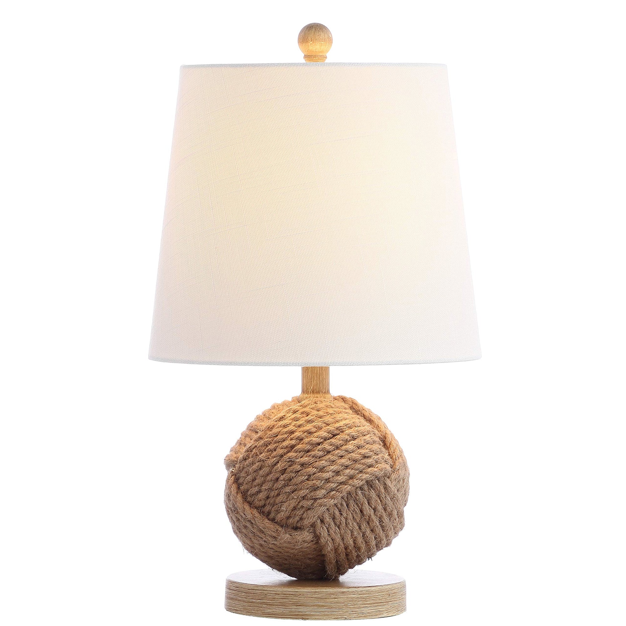 Monkey Fist 18" Rope Ball Table Lamp - From Where - 