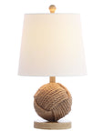 Monkey Fist 18" Rope Ball Table Lamp - From Where - 