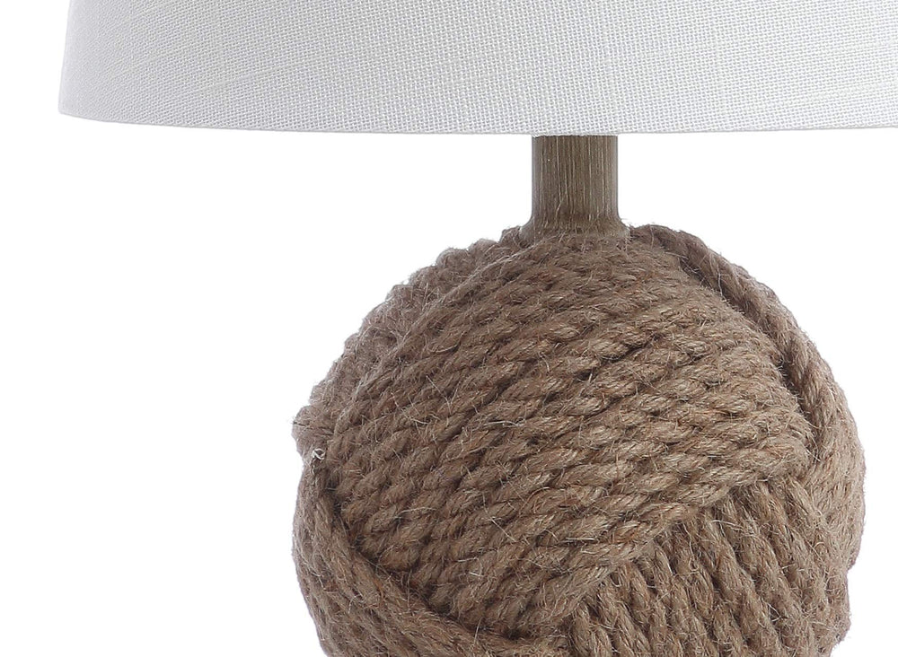Monkey Fist 18" Rope Ball Table Lamp - From Where - 