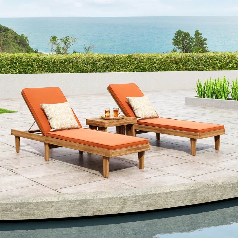 Morell Acacia Chaise Lounge - From Where - 
