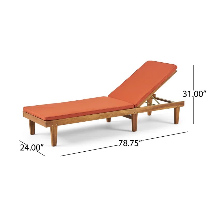 Morell Acacia Chaise Lounge - From Where - 