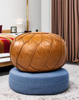 Morocco Leather Pouf - From Where - 