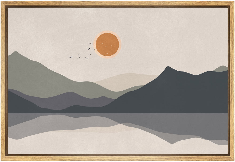 Mountain Lake Reflection Canvas Print - From Where - 