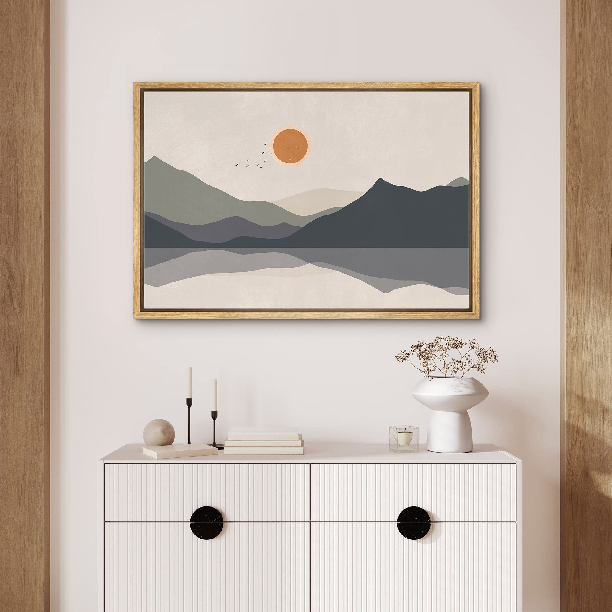 Mountain Lake Reflection Canvas Print - From Where - 