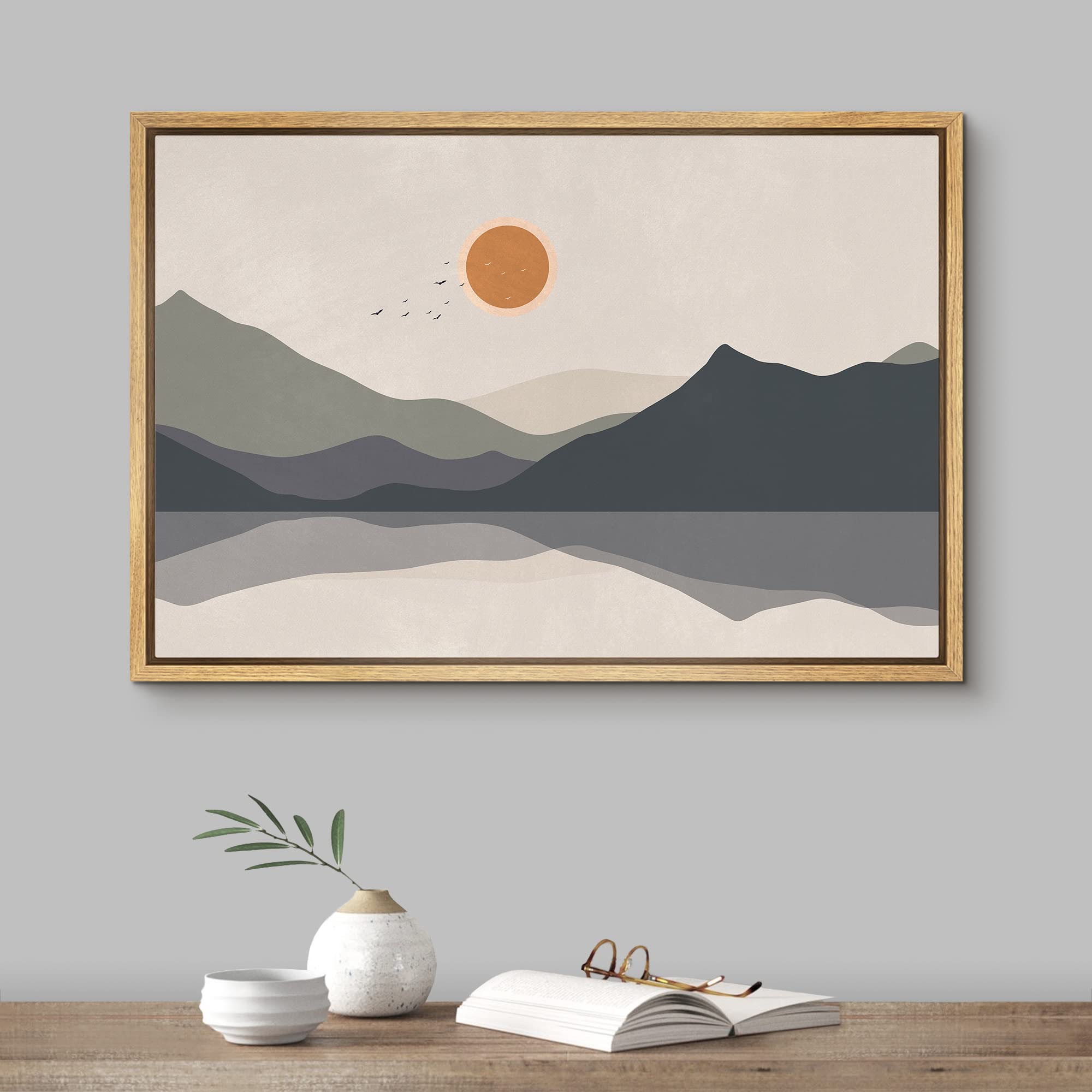 Mountain Lake Reflection Canvas Print - From Where - 