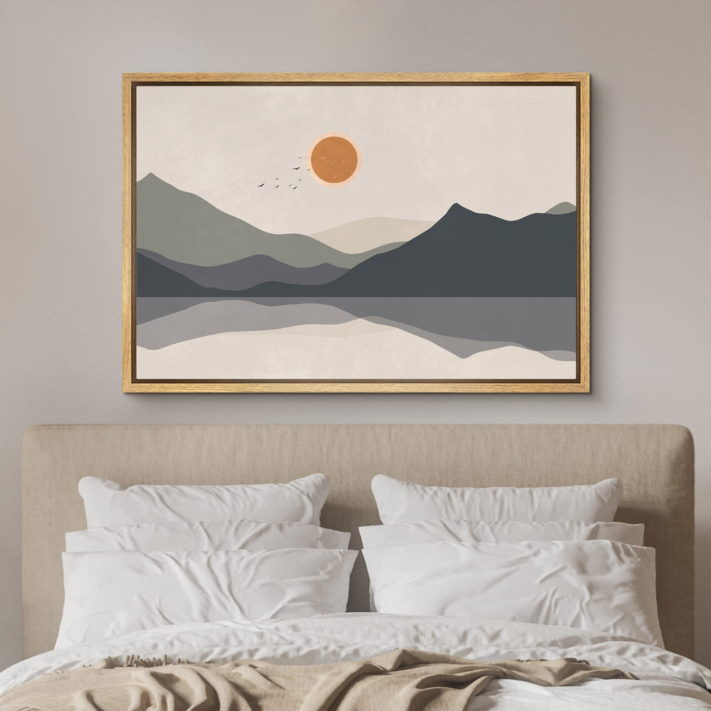 Mountain Lake Reflection Canvas Print - From Where - 