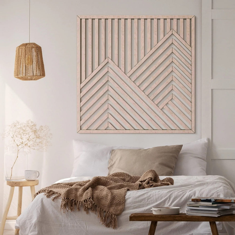 Mountains Wood Wall Art - From Where - 