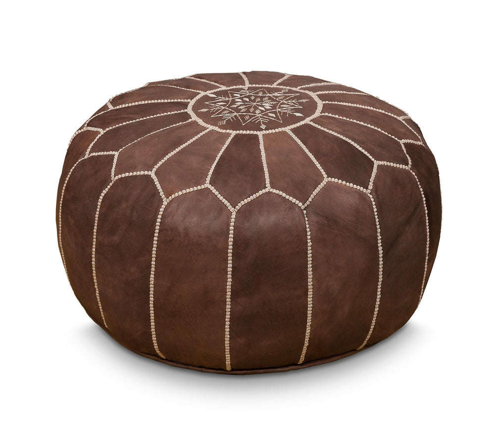 Nadia Moroccan - Style Leather Pouf - From Where - 