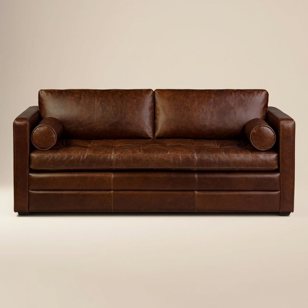 Napa 82" Leather Sleeper Sofa - From Where Finds -