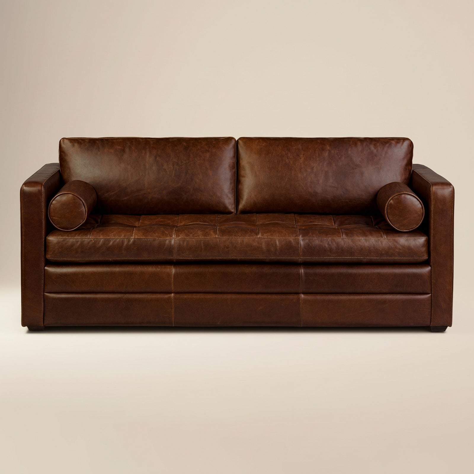 Napa 82" Leather Sleeper Sofa - From Where Finds -