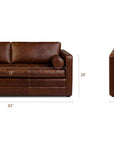 Napa 82" Leather Sleeper Sofa - From Where - 