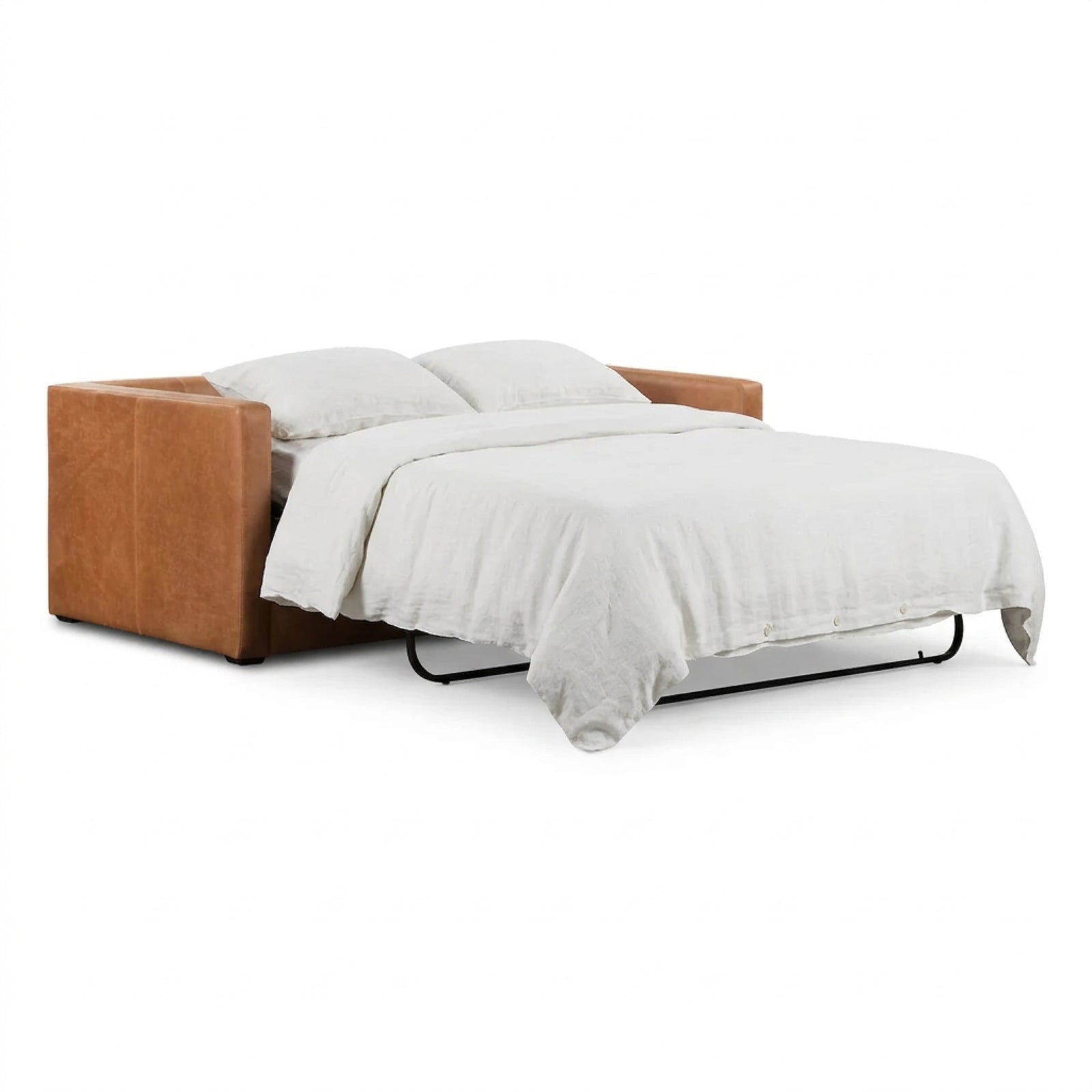 Napa 82" Leather Sleeper Sofa - From Where Finds -