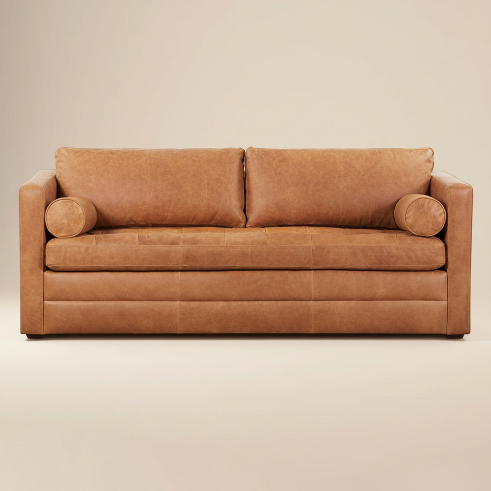 Napa 82" Leather Sleeper Sofa - From Where Finds -