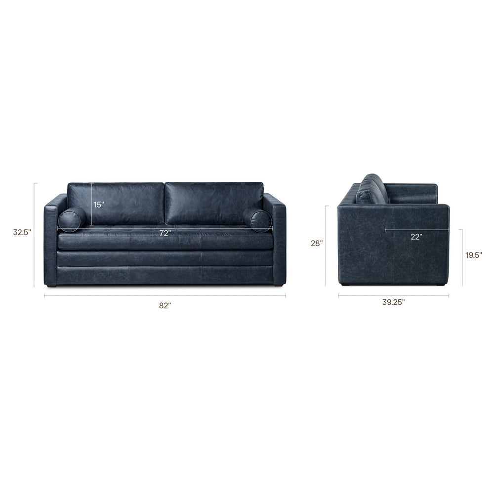 Napa 82" Leather Sleeper Sofa - From Where Finds -