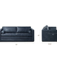 Napa 82" Leather Sleeper Sofa - From Where Finds -
