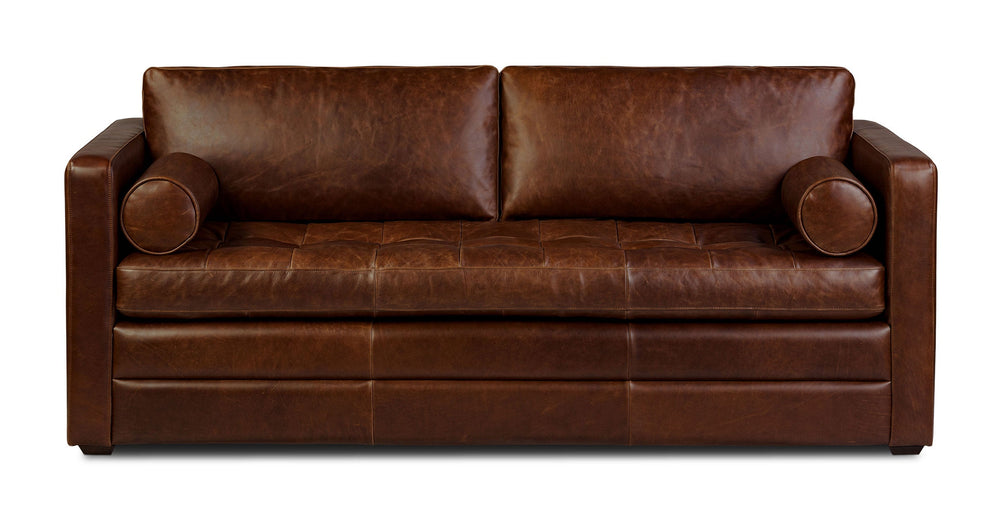 Napa 82" Leather Sleeper Sofa - From Where - 
