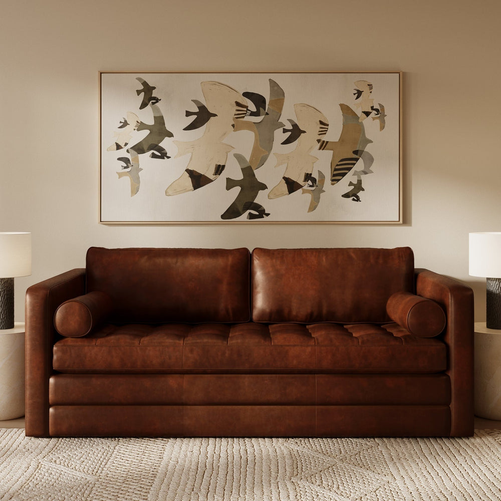 Napa 82" Leather Sleeper Sofa - From Where Finds -