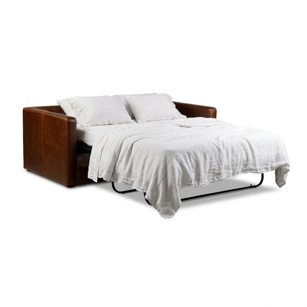 Napa 82" Leather Sleeper Sofa - From Where Finds -