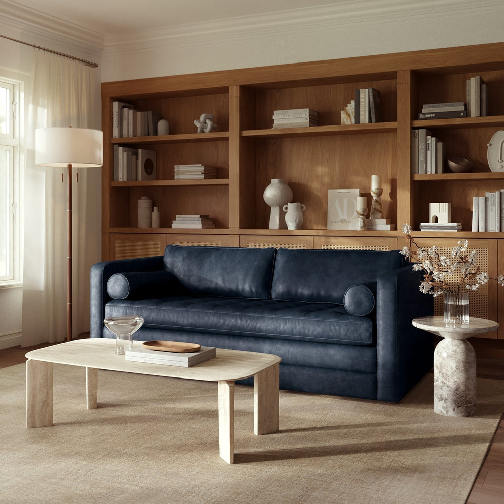 Napa 82" Leather Sleeper Sofa - From Where Finds -