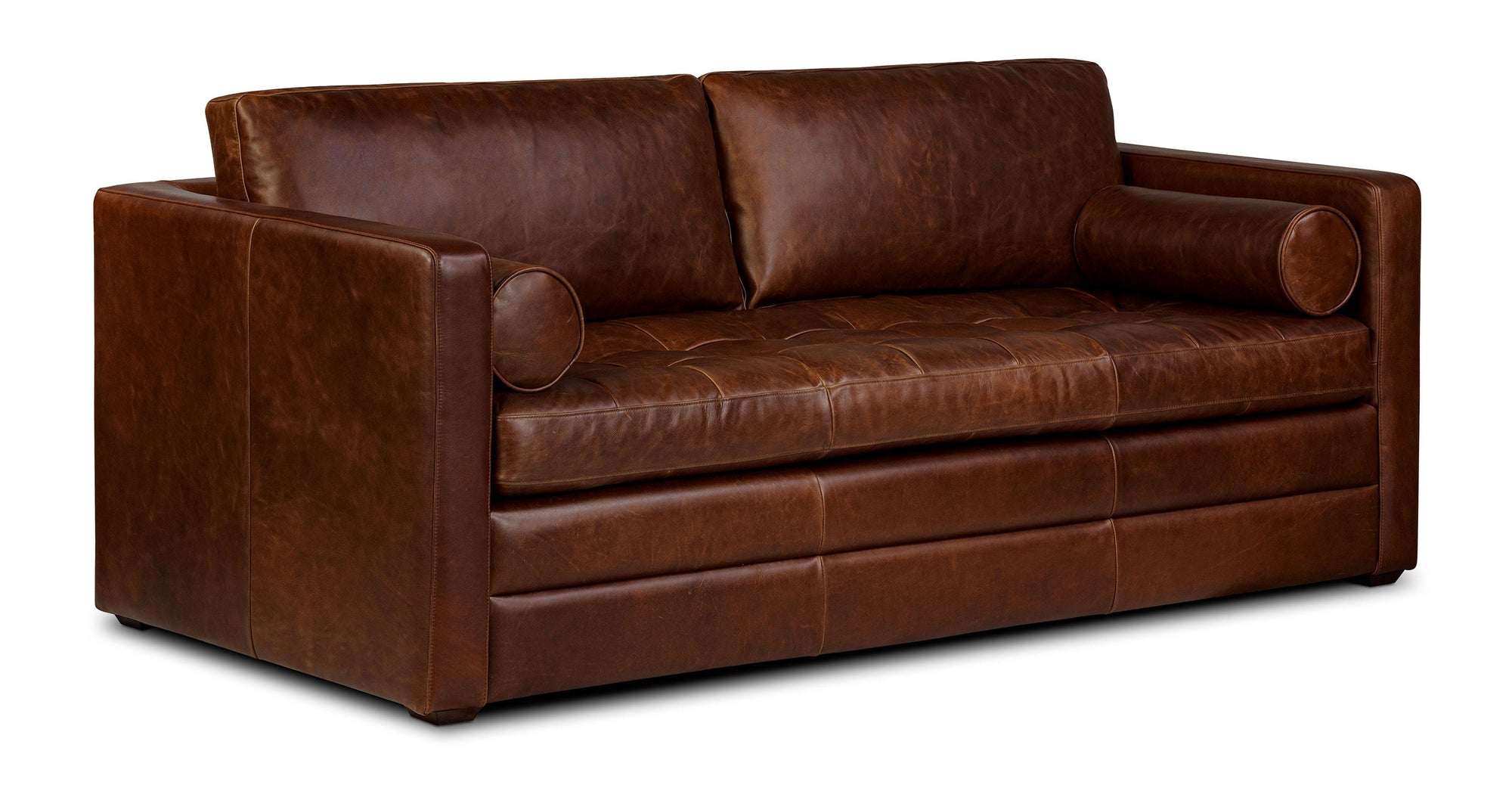 Napa 82&quot; Leather Sleeper Sofa - From Where - 