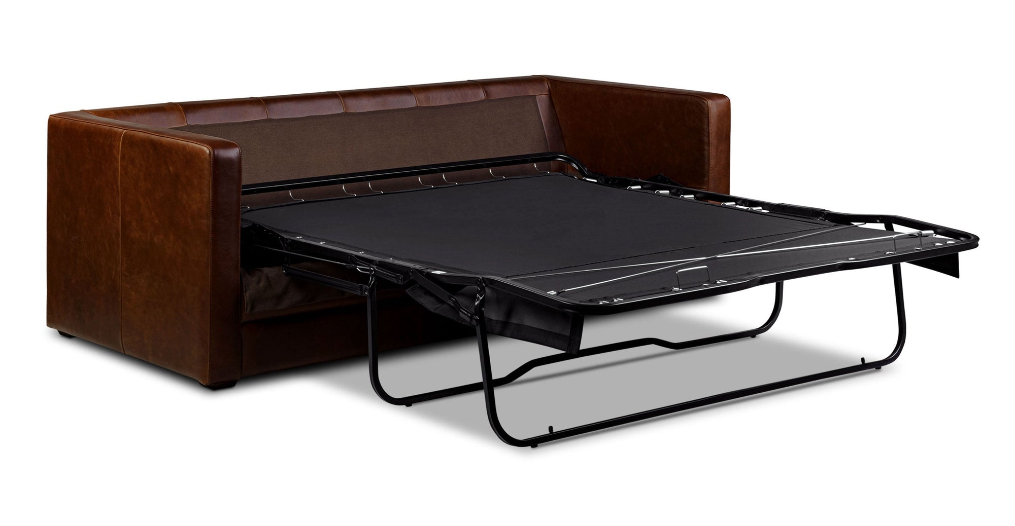 Napa 82&quot; Leather Sleeper Sofa - From Where - 