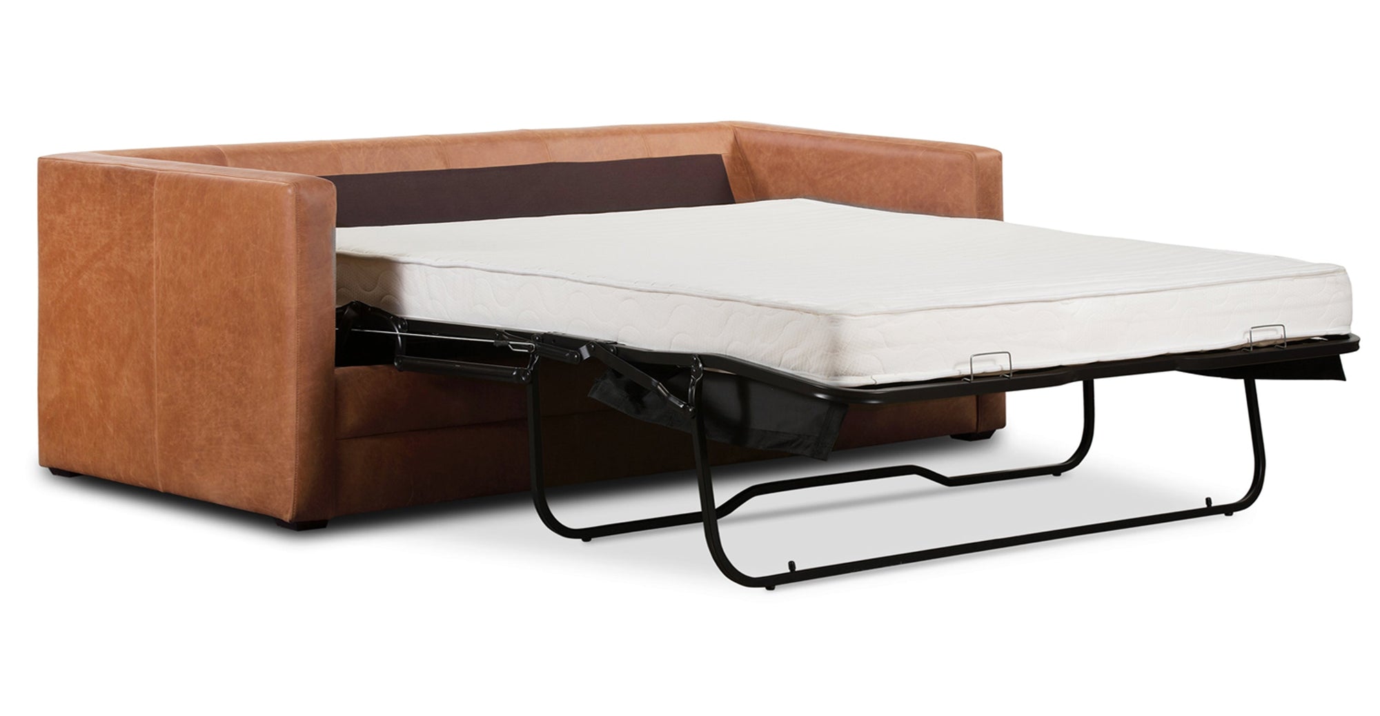 Napa 82&quot; Leather Sleeper Sofa - From Where - 
