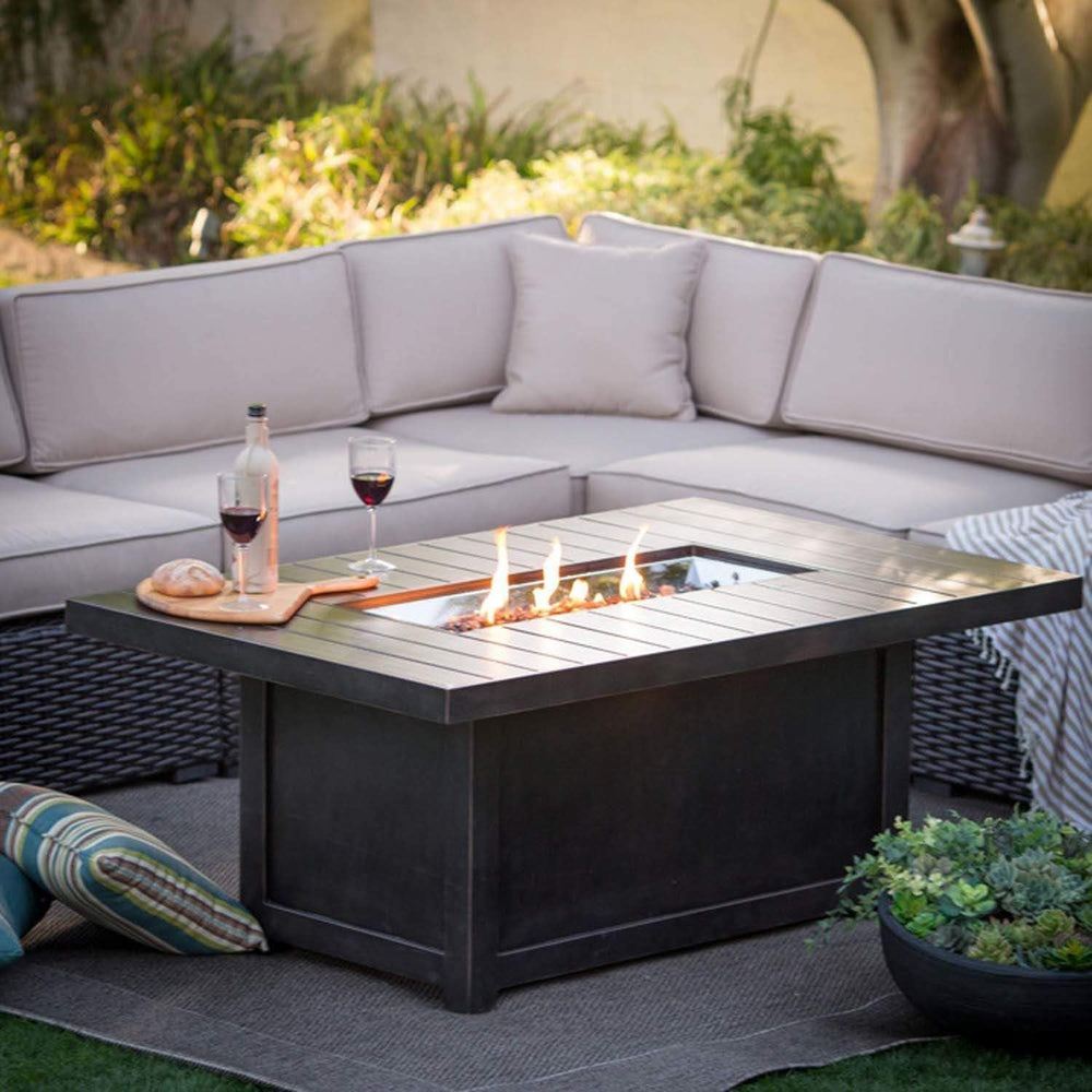 Napoleon St. Tropez Patio Flame Fire Table (STTR1 - BZ), Rectangle - From Where - 
