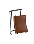 Nardone Genuine Leather Accent Stool - From Where - 