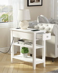 Narrow End Table with Charging Station - From Where Finds - 