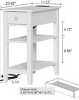Narrow End Table with Charging Station - From Where Finds - 