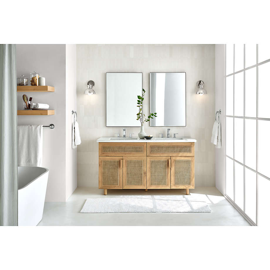 Natural Elm Wood Floating Shelf 48" - From Where - 