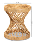 Natural Finished Rattan End Table - From Where - 