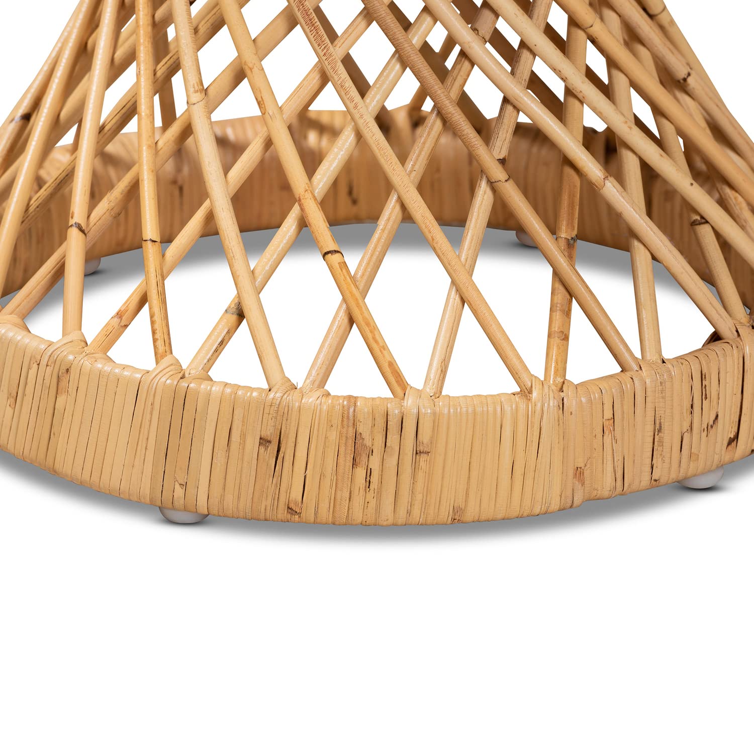 Natural Finished Rattan End Table - From Where - 