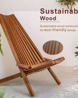 Natural Folding Wood Chair - From Where - 