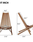 Natural Folding Wood Chair - From Where - 