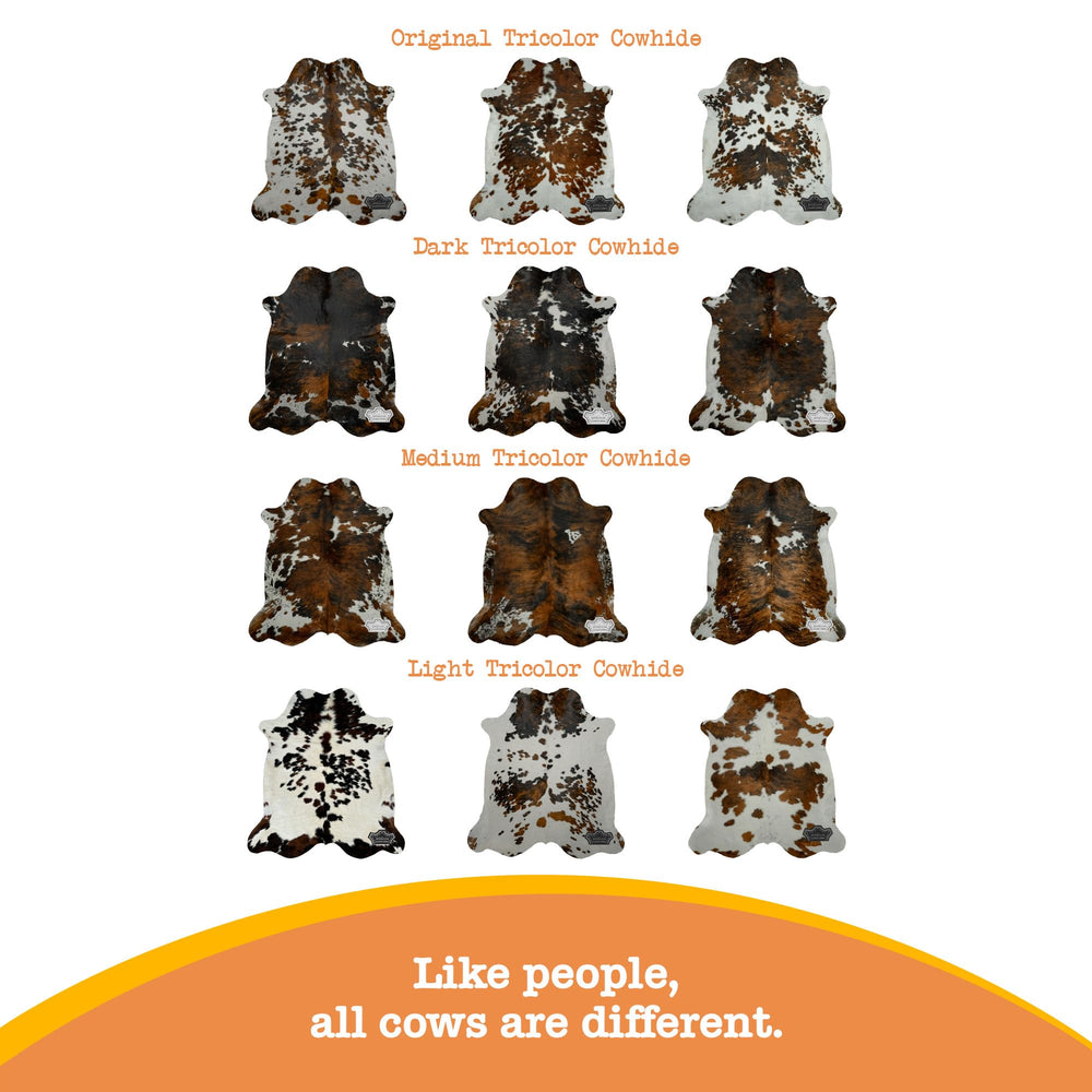 Natural Leather Genuine Cowhide Rug - From Where - 