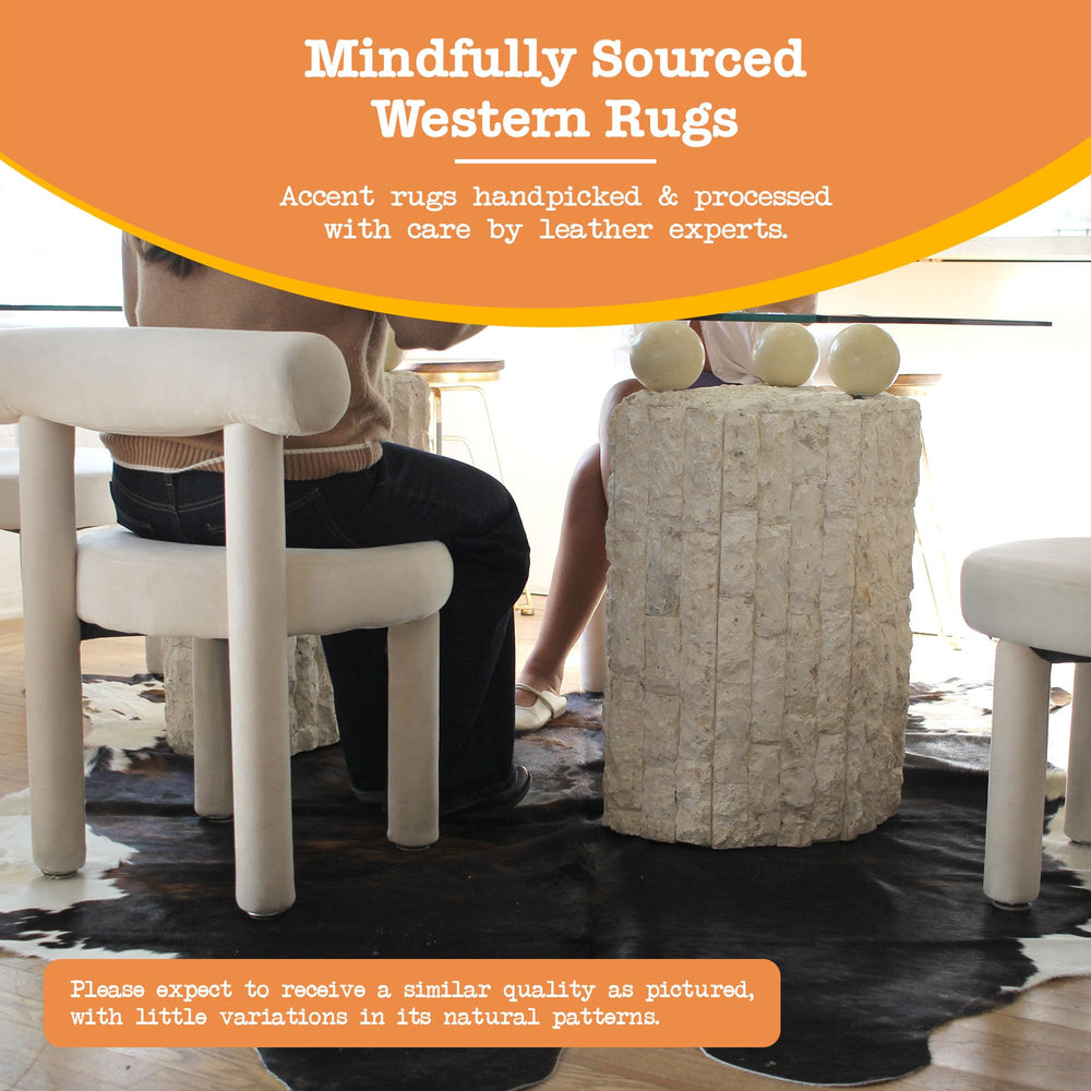 Natural Leather Genuine Cowhide Rug - From Where - 