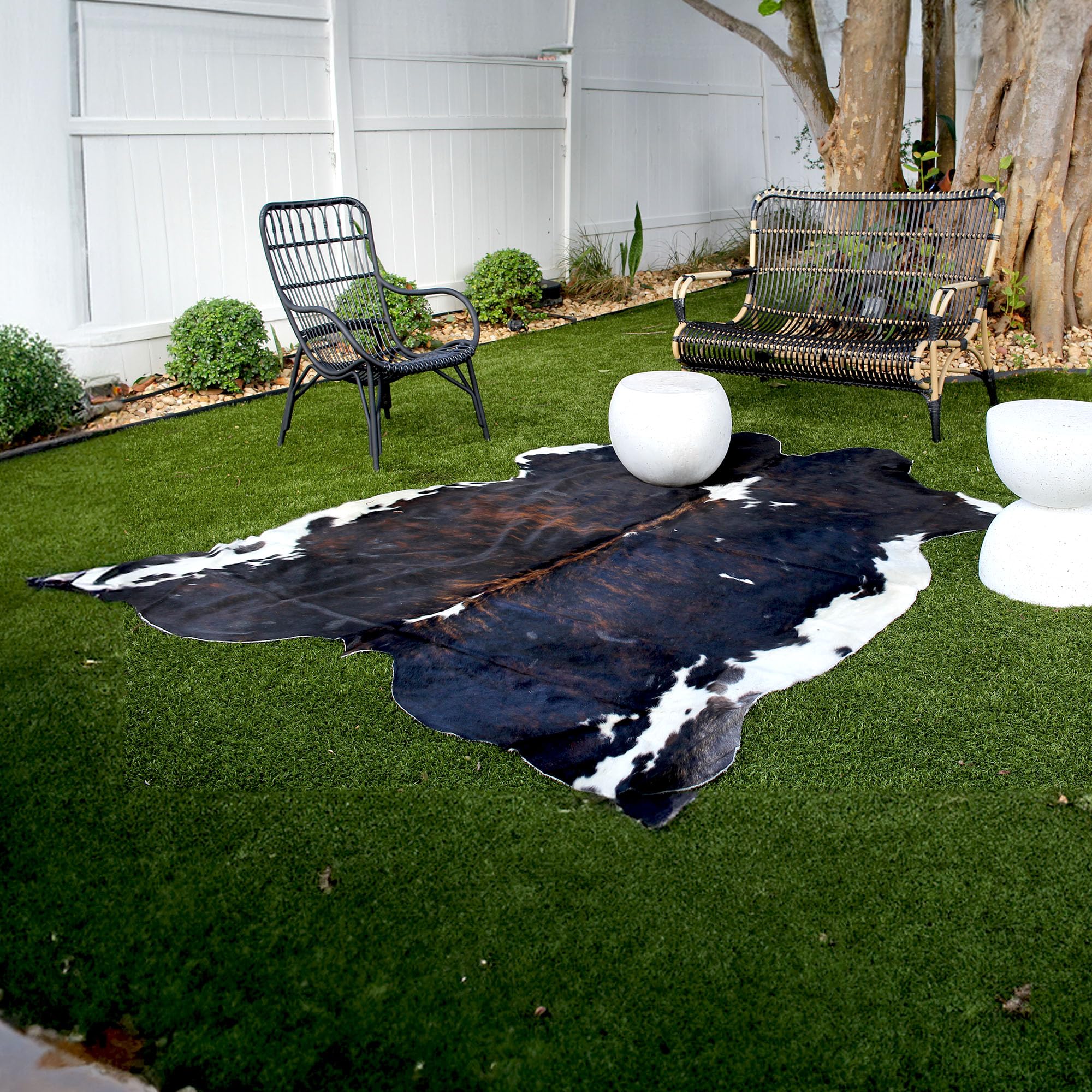 Natural Leather Genuine Cowhide Rug - From Where - 