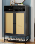 Natural Rattan 7 - Tier Shoe Cabinet - From Where - 