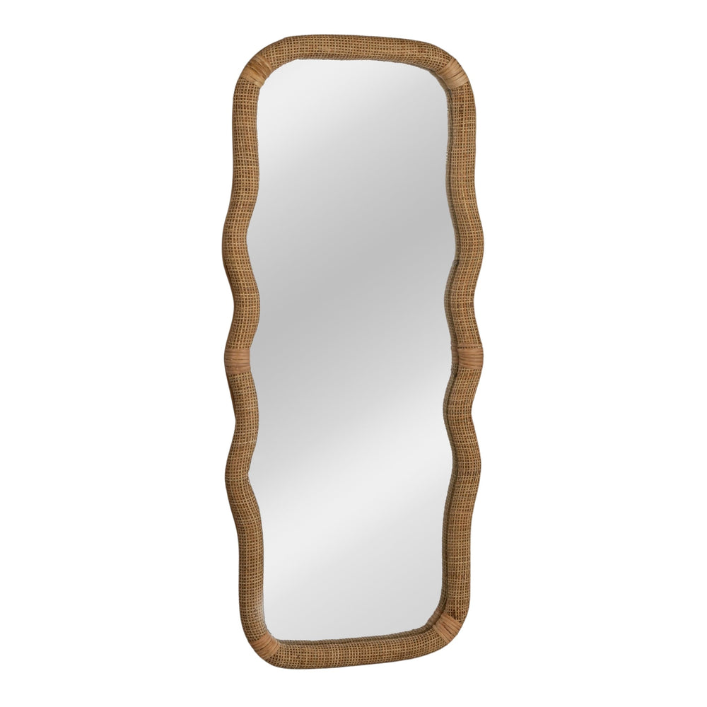 Natural Rattan Wavy Mirror - From Where - 