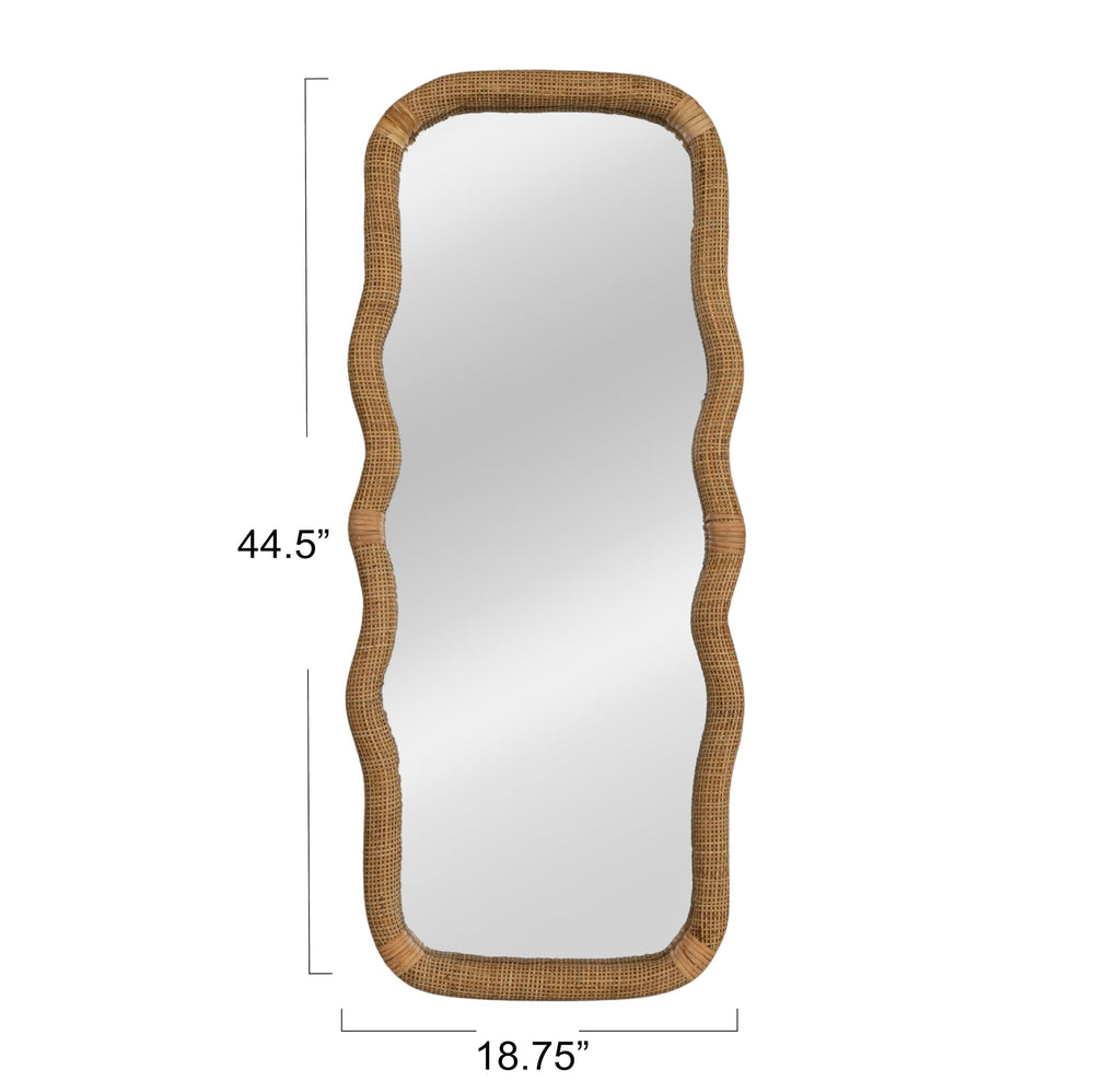 Natural Rattan Wavy Mirror - From Where - 
