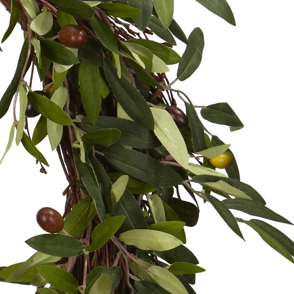 Nearly Natural 20in. Artificial Olive Wreath - From Where - 